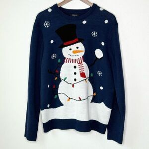 Forever 21 Holiday Snowman Christmas Crew Neck Sweater - Men’s US XL